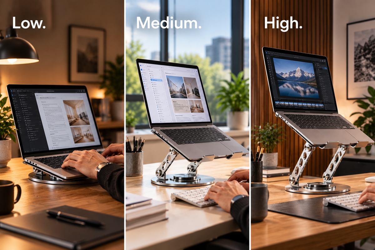 Simple Smarter laptop stand folded for storage
