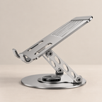 Side view of the hinged height and tilt adjustment