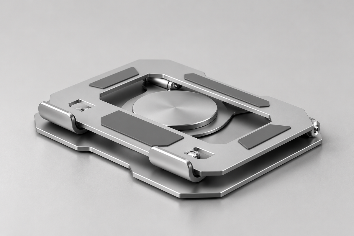 Simple Smarter tablet stand folded for storage