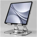 Holding a tablet at an adjustable height and angle