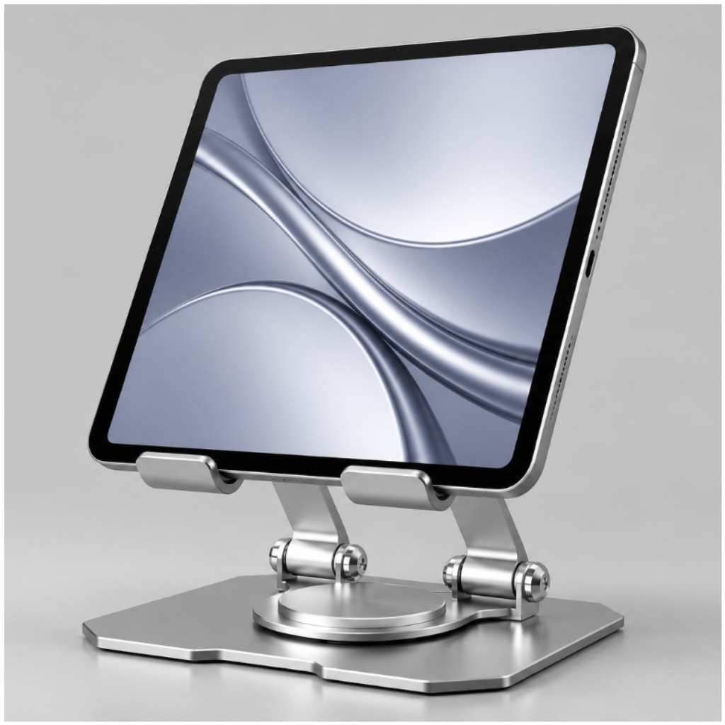 Tablet held on the Simple Smarter tablet stand